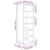 vidaXL Armoire à chaussures marron miel 30x34x105cm bois de pin massif