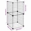 vidaXL Cage animaux de compagnie à 8 panneaux Noir 35x35 cm Acier