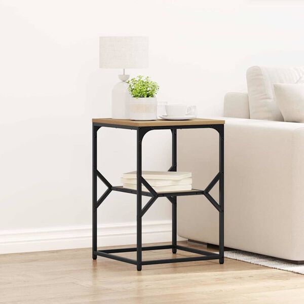 vidaXL Table d'appoint Ch&ecirc;ne artisanal 41 x 40 x 60 cm