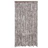vidaXL Rideau anti-mouches marron et blanc 100x230 cm chenille