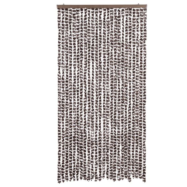 vidaXL Rideau anti-mouches marron et blanc 100x230 cm chenille