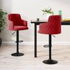 vidaXL Tabourets de bar lot de 2 rouge bordeaux velours