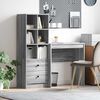 vidaXL Bureau avec tiroir 2 pcs Gris Sonoma