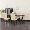 vidaXL Chaises &agrave; manger lot de 6 cr&egrave;me velours