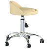 vidaXL Tabouret de massage Crème Similicuir