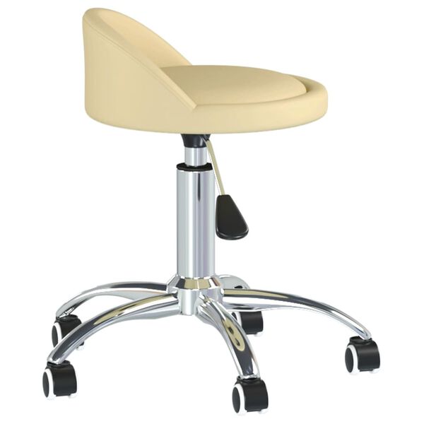vidaXL Tabouret de massage Crème Similicuir