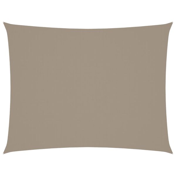 vidaXL Voile de parasol tissu oxford rectangulaire 6x7 m taupe