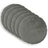 vidaXL Housse de coussin 6 pc HEERLEN Gris fonc&eacute; Diam. 30 cm Flanelle