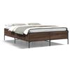 vidaXL Cadre de lit sans matelas ch&ecirc;ne marron 135x190 cm