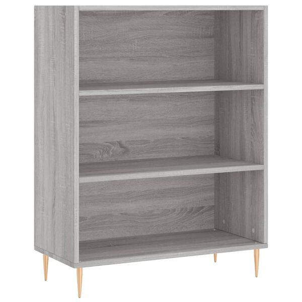 vidaXL Buffet sonoma gris 69,5x32,5x180 cm bois d'ing&eacute;nierie