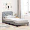 vidaXL Cadre de lit sans matelas gris clair 90x200 cm tissu