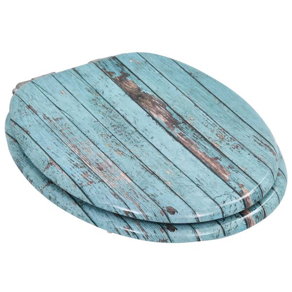 vidaXL lot de 2 Sièges WC MDF Couvercle à fermeture douceur Vieux bois