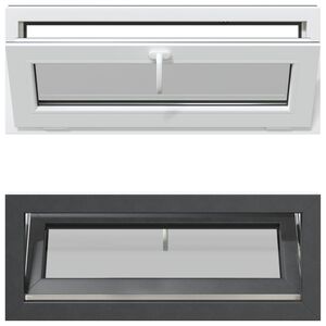vidaXL Fen&ecirc;tre de sous-sol RISOR 100 x 40 cm PVC et verre
