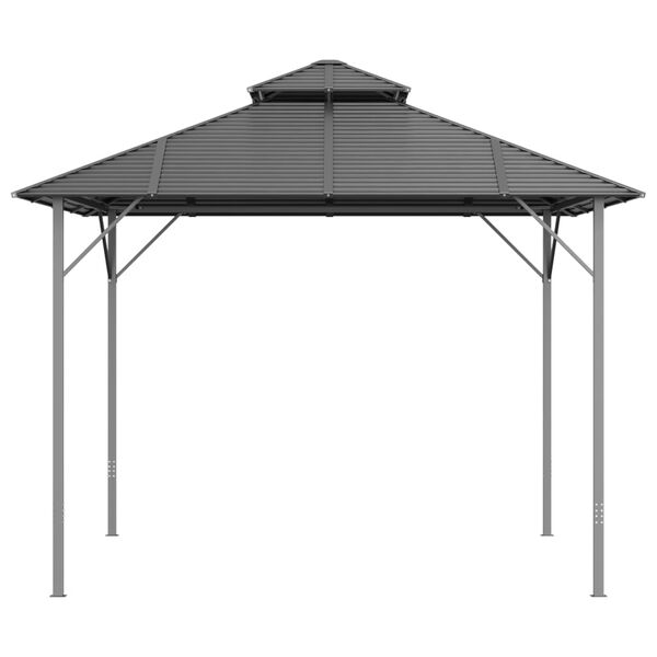 vidaXL Belvédère avec toit double 3x3 m Anthracite