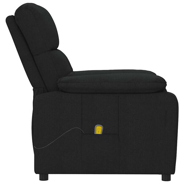vidaXL Fauteuil de massage Noir Tissu