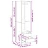 vidaXL Garde-robe avec tiroirs Ch&ecirc;ne sonoma Bois d'ing&eacute;nierie