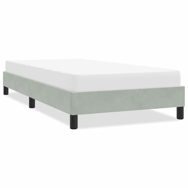 vidaXL Cadre de lit sans matelas gris clair 100x210 cm velours