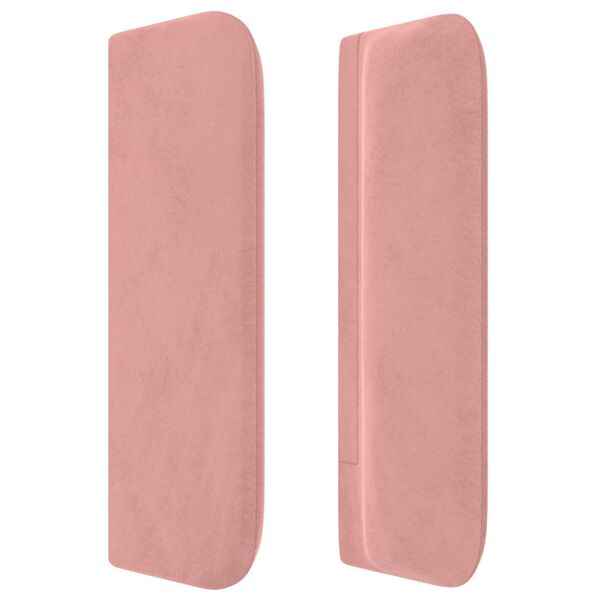 vidaXL T&ecirc;te de lit avec oreilles Rose 83x16x78/88 cm Velours