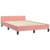 vidaXL Cadre de lit sans matelas rose 120x190 cm velours
