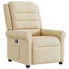 vidaXL Fauteuil inclinable Cr&egrave;me Tissu