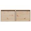 vidaXL Armoires murales 2 pcs 45x30x35 cm Bois de pin massif