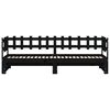 vidaXL Lit coulissant sans matelas noir 2x(80x200) cm Bois massif