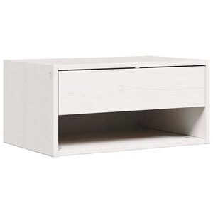 vidaXL Table de chevet Blanc 50 x 32,5 x 24 cm Bois massif en pin