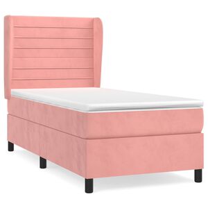 vidaXL Sommier &agrave; lattes de lit et matelas Rose 80x200 cm Velours