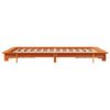vidaXL Cadre de lit sans matelas cire marron 140x190cm bois pin massif