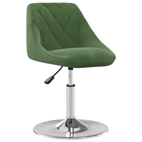 vidaXL Chaises pivotantes &agrave; manger lot de 4 Vert fonc&eacute; Velours