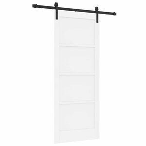 vidaXL Porte coulissante Blanc 83 x 202 cm Bois de pin massif