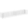 vidaXL Lit sur&eacute;lev&eacute; &agrave; gabion Acier galvanis&eacute; 180x30x30 cm