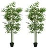 vidaXL Arbre en Bambou Artificiel 2 pcs Vert 45 x 18 x 175 cm