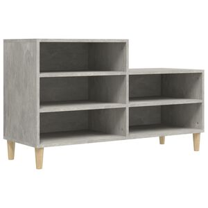 vidaXL Armoire &agrave; chaussures Gris b&eacute;ton 102x36x60 cm Bois d'ing&eacute;nierie