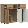 vidaXL Cabinet en Bois avec tiroir Ch&ecirc;ne artisanal 88,5 x 30,5 x 73 cm