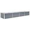 vidaXL Lit sur&eacute;lev&eacute; de jardin Acier galvanis&eacute; 320x80x45 cm Gris