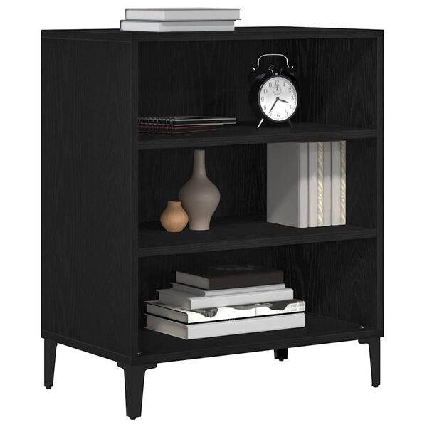 vidaXL Buffet Ch&ecirc;ne noir 57 x 35 x 70 cm Bois d'ing&eacute;nierie