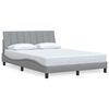 vidaXL Cadre de lit sans matelas Hanko gris clair 140x200 cm tissu
