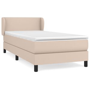 vidaXL Sommier &agrave; lattes de lit avec matelas Cappuccino 90x200 cm