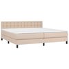 vidaXL Sommier &agrave; lattes de lit avec matelas LED Cappuccino 200x200 cm