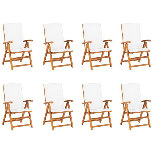 vidaXL Ensemble &agrave; manger de jardin 9 pcs coussins Bois de teck massif