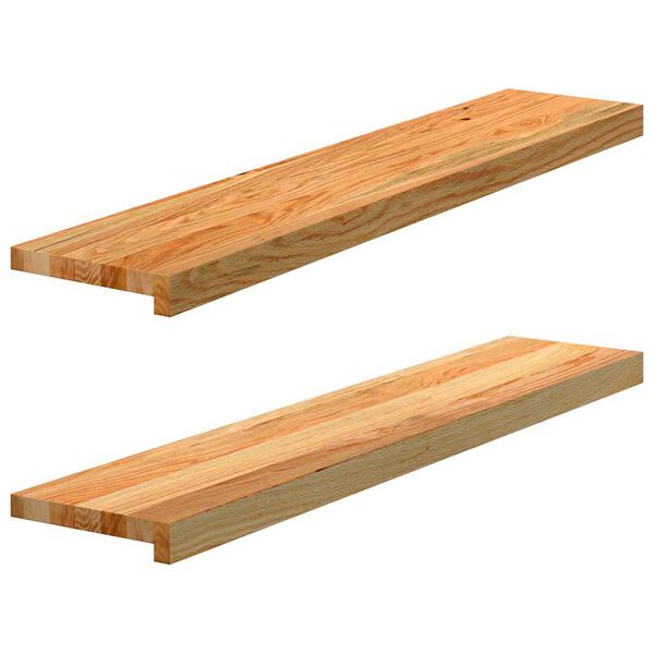 vidaXL Appuis de fen&ecirc;tre 2 pcs marron clair bois de ch&ecirc;ne massif
