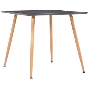 vidaXL Table de salle &agrave; manger Gris et ch&ecirc;ne 80,5x80,5x73 cm MDF