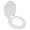 vidaXL Si&egrave;ge de toilette avec Couvercle MDF Design simple Blanc