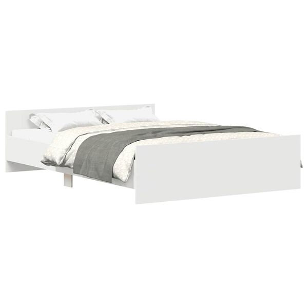 vidaXL Cadre de lit sans matelas blanc 140x200 cm