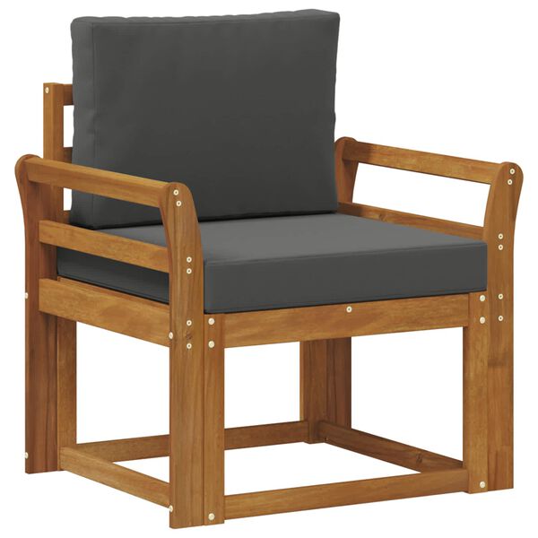 vidaXL Canap&eacute; d&rsquo;ext&eacute;rieur Bois d'acacia massif et polyester Naturel