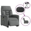 vidaXL Fauteuil inclinable de massage &eacute;lectrique Gris fonc&eacute; Tissu