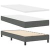vidaXL Lit &agrave; ressorts avec matelas Gris fonc&eacute; 190 x 90 cm tissu