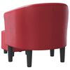 vidaXL Chaise cabriolet avec repose-pied rouge bordeaux similicuir