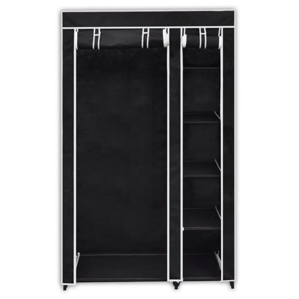 vidaXL Garde-robe pliable Noir 110 x 45 x 175 cm